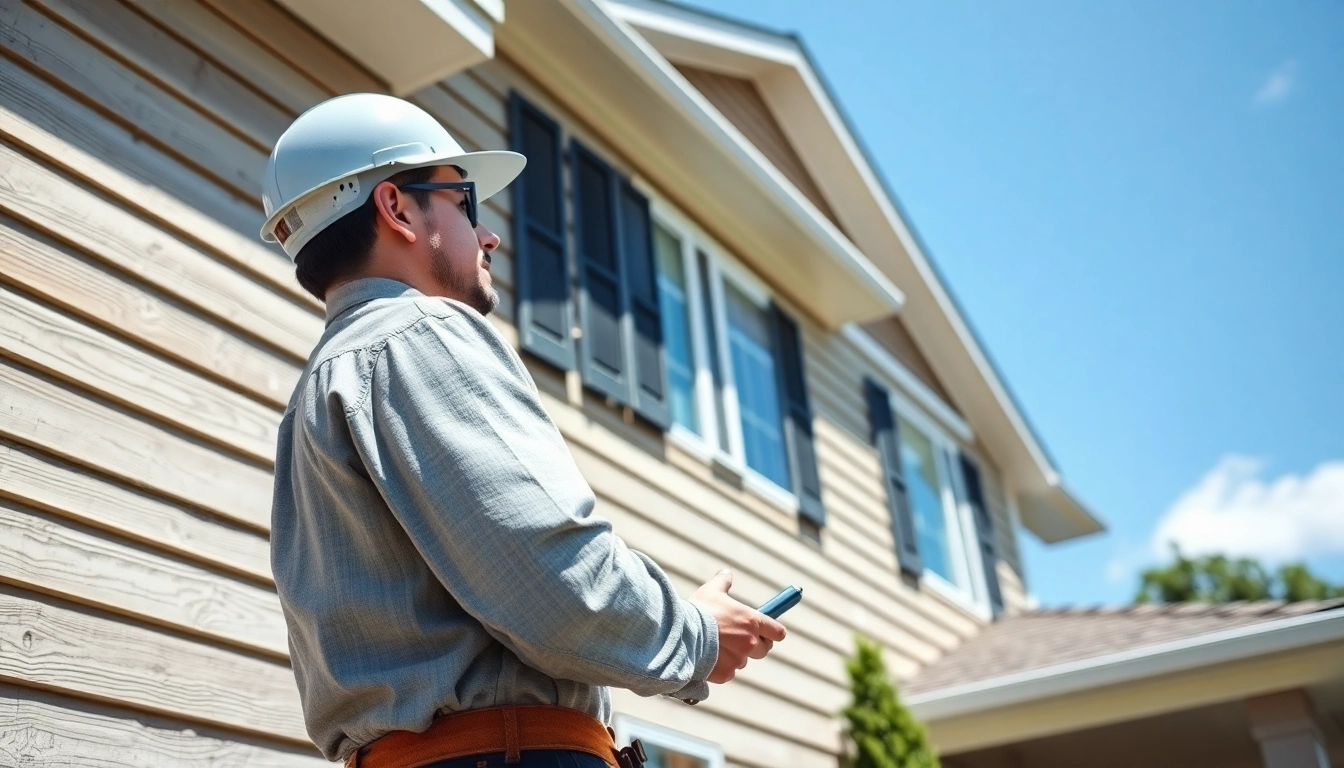 Siding contractor expertly installing durable vinyl siding on a residential home for superior curb appeal.