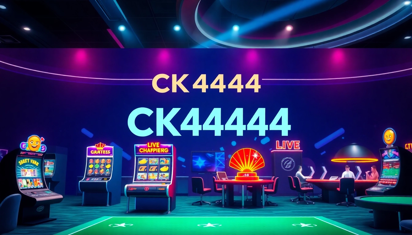 ck4444 online casino platform showcasing slots, live dealer, and sports betting with engaging visuals.
