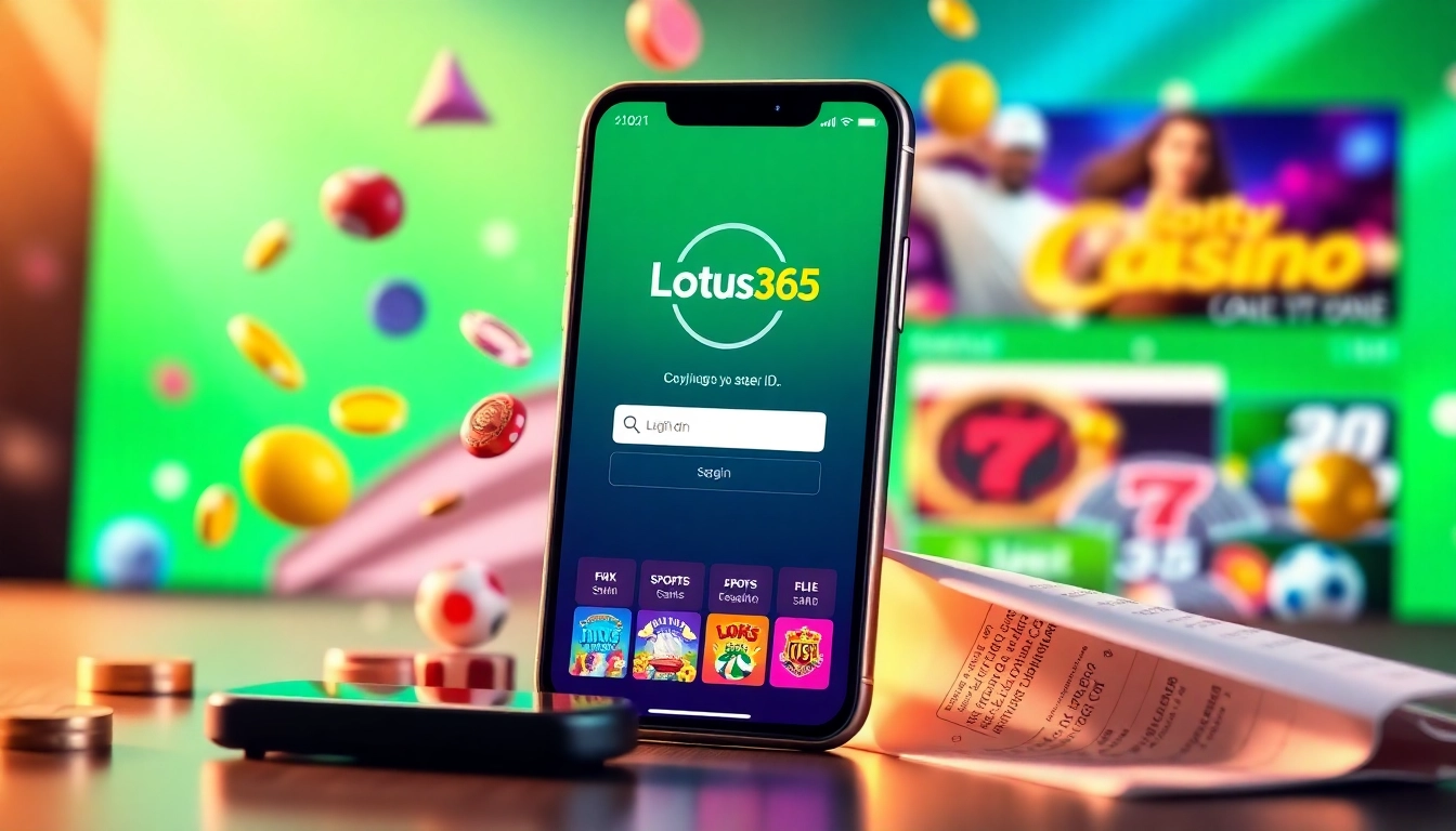 Securely manage your Lotus365 ID with a sleek mobile login screen, highlighting trusted online betting features in India.