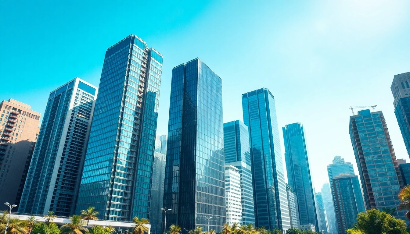 Real Estate Investment News features modern buildings and city growth visuals for investors